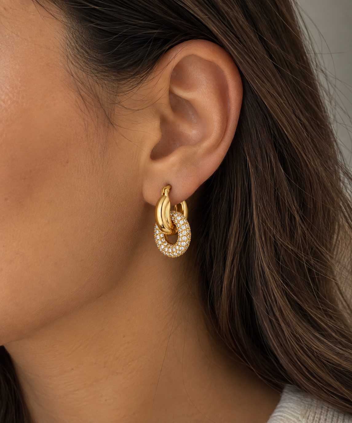 CLAIRE Interlock Hoop Earrings
