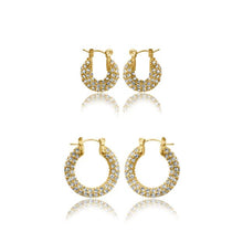 Load image into Gallery viewer, BELLE PAVÉ HOOPS