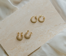 Load image into Gallery viewer, BELLE PAVÉ HOOPS