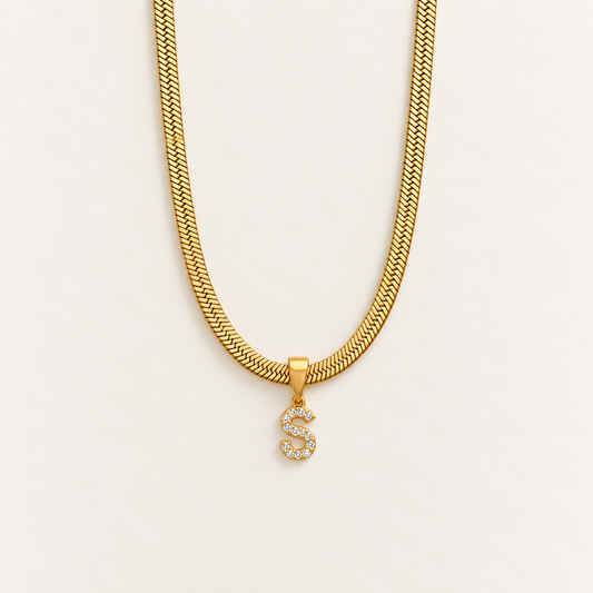 CZ LETTER NECKLACE