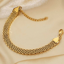 Load image into Gallery viewer, GOLD WIDE MESH BRACELET
