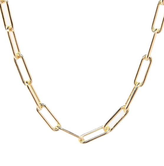 Stunning Chunky Paperclip LINK Chain | Thick Gold Link Choker Gold